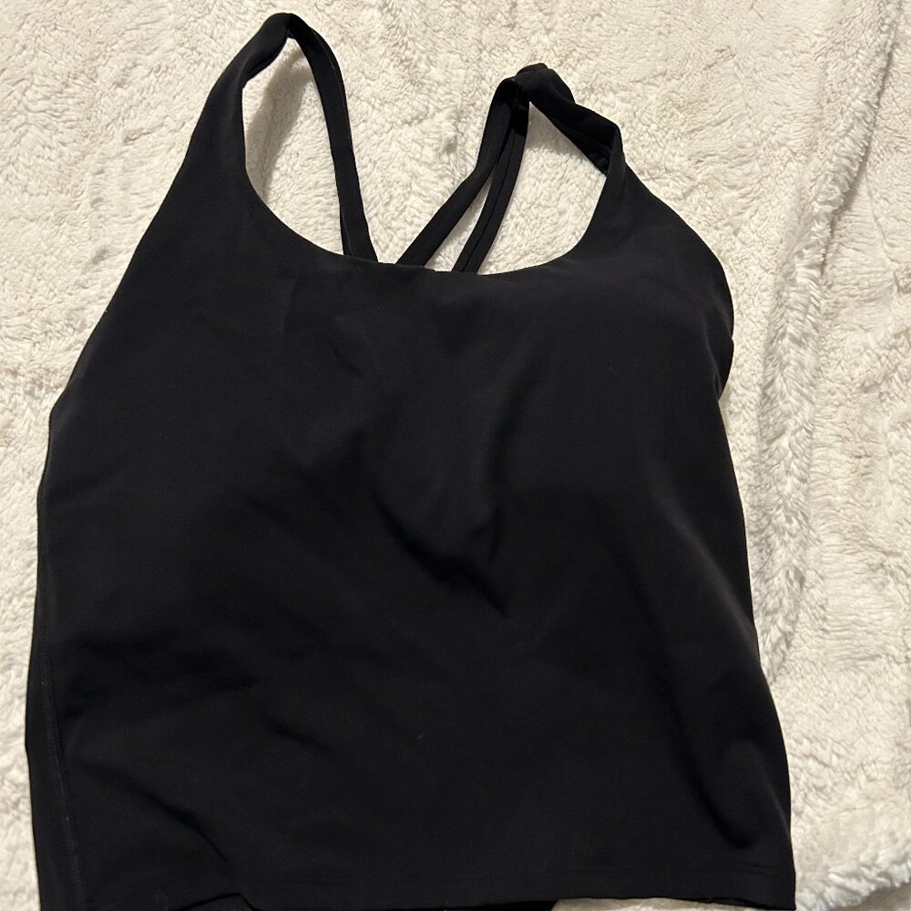 Cropped Tank with Built in Bra Size xs